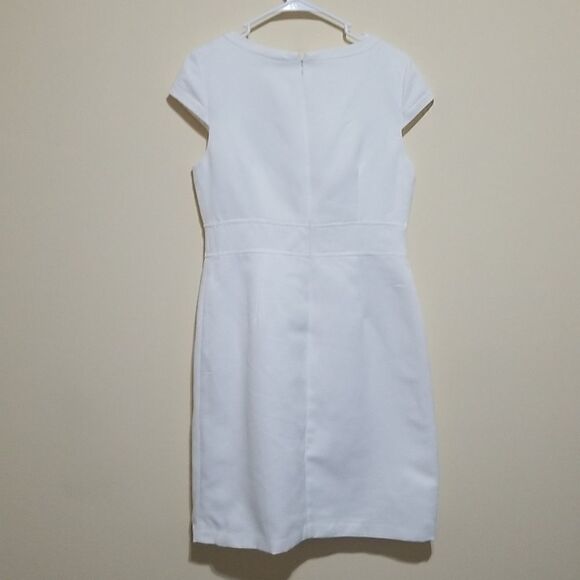 NWOT Sandra Darren White  Dress Size 10 - Picture 7 of 9